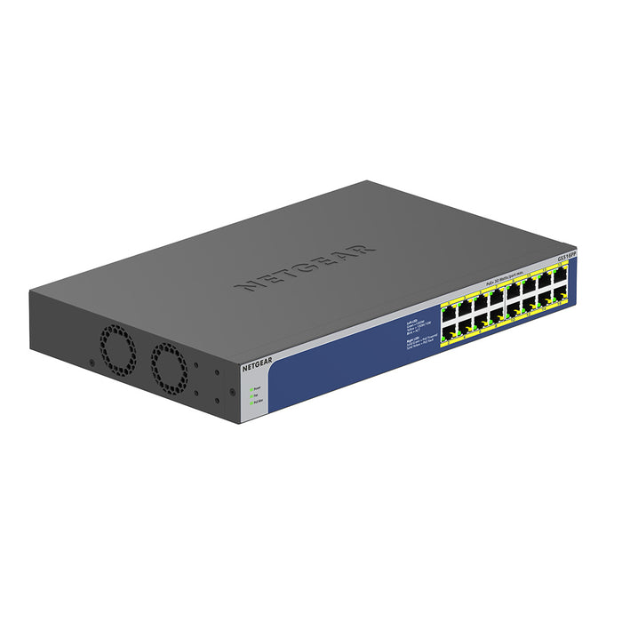 GS516PP 16-Port Gigabit Ethernet High-Power PoE+ Unmanaged Switch (260W) - Garansi 2 Tahun
