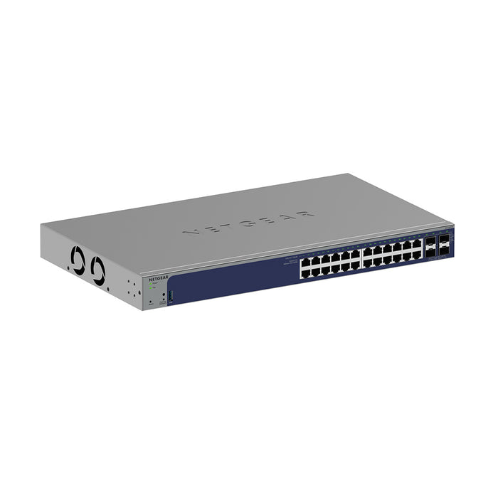 GS728TX 24-Port Gigabit Smart Switch w/optional Remote/Cloud Management and 4 SFP+ Ports - Garansi 10 Tahun