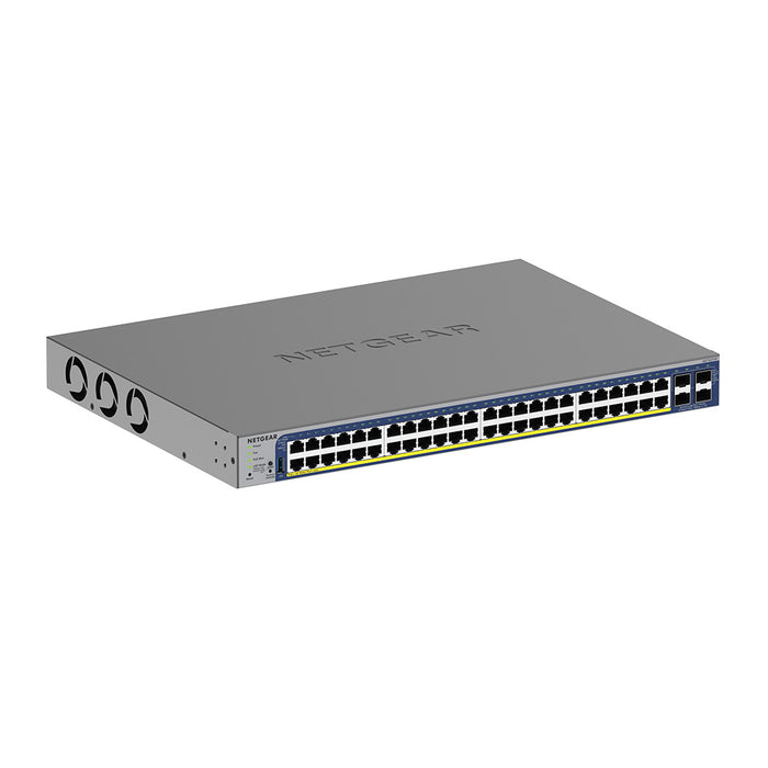 GS752TXP 48-Port Gigabit Ethernet PoE+ Smart Switch w/ optional Remote/Cloud Management and 4 SFP+ Ports (380W) - Garansi 10 Tahun