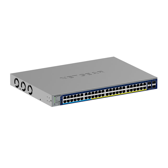 GS752TXUP 48-Port Gigabit PoE+ and PoE++ Smart Switch w/optional Remote/Cloud Management and 4 SFP+ Ports (640W) - Garansi 10 Tahun