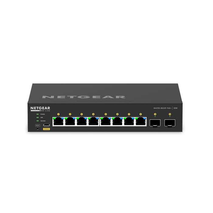 AV Line M4250-8G2XF (GSM4210PX) 8x1G PoE+ 220W and 2xSFP+ Managed Switch - Garansi 10 Tahun