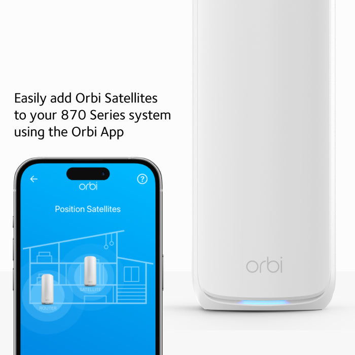ORBI RBE870 Orbi 870 Series Tri-Band WiFi 7 Mesh Add-on Satellite - Garansi 2 Tahun