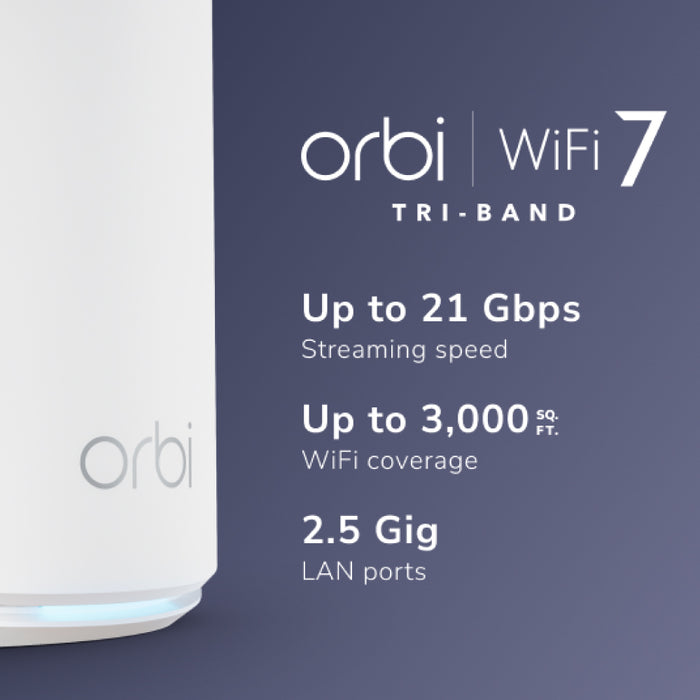 ORBI RBE870 Orbi 870 Series Tri-Band WiFi 7 Mesh Add-on Satellite - Garansi 2 Tahun