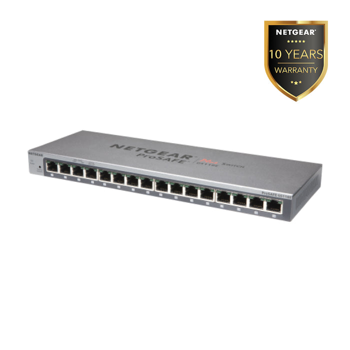 GS116E 16-Port Gigabit Plus Switch - Garansi 10 Tahun