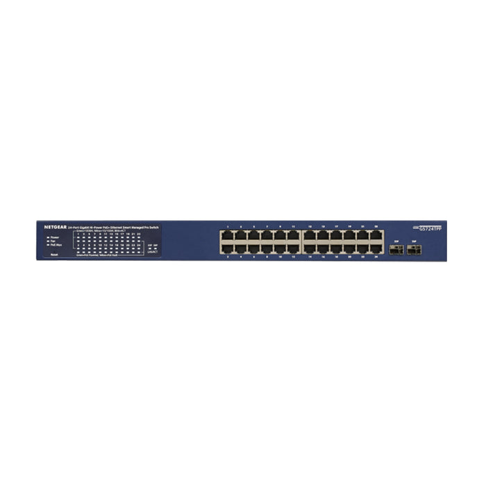 GS724TPP 24 Port Gigabit Ethernet PoE+ Smart Switch w/ optional Remote/Cloud Management & 2 SFP Ports (380W)  - Garansi 2 Tahun
