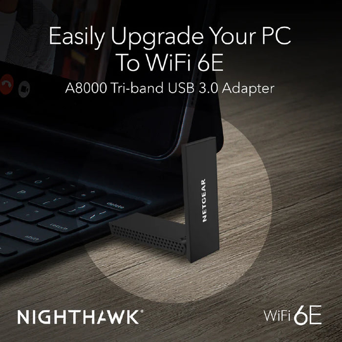 (Pre-Order) Nighthawk® A8000 AXE3000 WiFi 6E USB 3.0 Adapter - Garansi 2 tahun