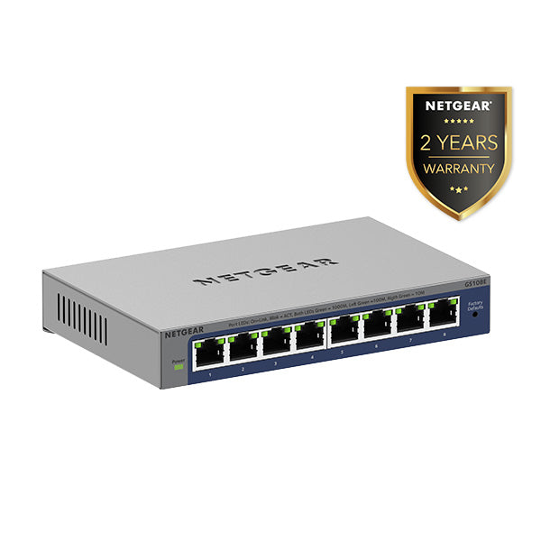 GS108E 8 Port Gigabit Ethernet Easy Smart Managed Switch - Garansi 2 Tahun