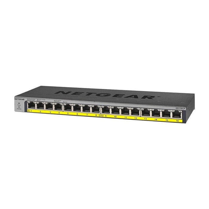 GS116LP 16 Port Gigabit Ethernet Unmanaged PoE+ Switch with FlexPoE (76W) - Garansi 2 Tahun