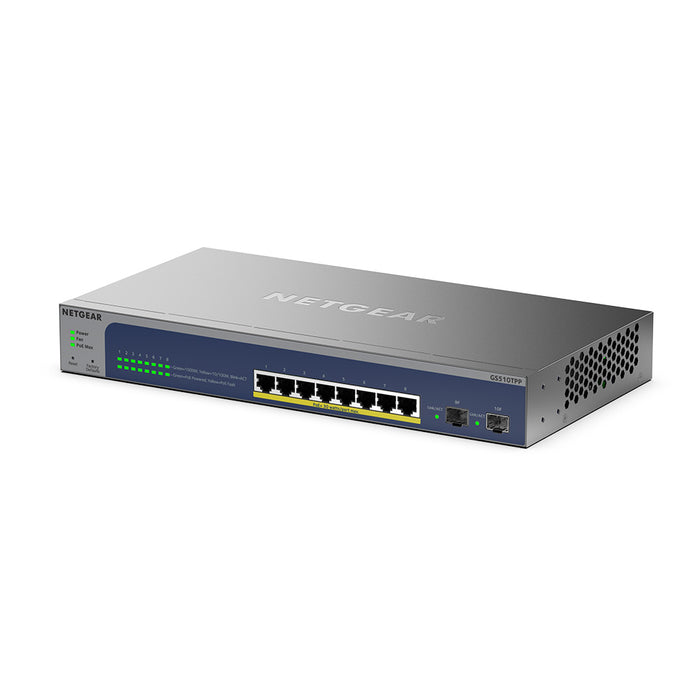GS510TPP 8 Port Gigabit Ethernet High-Power PoE+ Smart Switch with 2 Dedicated SFP Ports (190W) - Garansi 2 Tahun