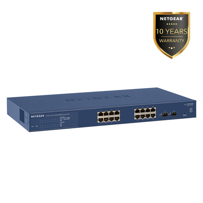 (Pre-Order) GS716T 16 Port Gigabit Ethernet Smart Switch with 2 SFP Ports - Garansi 10 Tahun