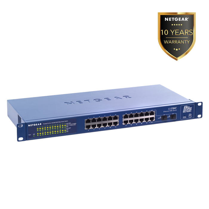 Pre-Order GS724T 24 Gigabit Ethernet Smart Switch with 2 Dedicated SFP Ports - Garansi 10 Tahun