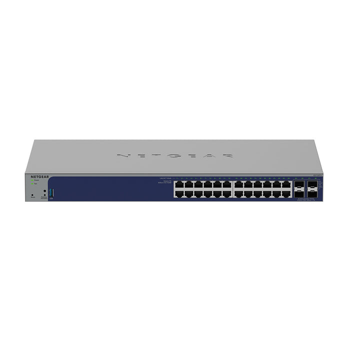 GS728TX 24-Port Gigabit Smart Switch w/optional Remote/Cloud Management and 4 SFP+ Ports - Garansi 10 Tahun