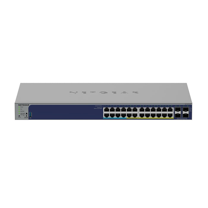 GS728TXUP 24-Port Gigabit PoE+ and PoE++ Smart Switch w/optional Remote/Cloud Management and 4 SFP+ Ports (420W) - Garansi 10 Tahun