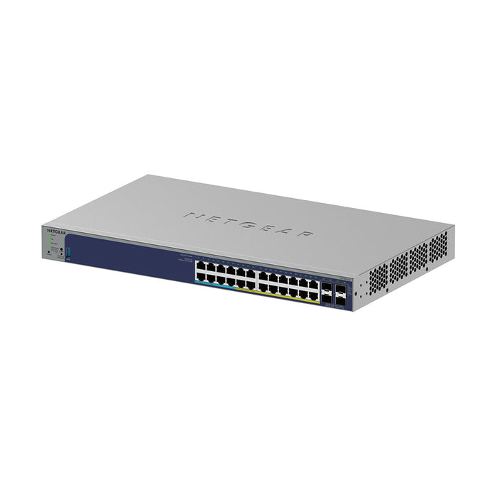 GS728TXUP 24-Port Gigabit PoE+ and PoE++ Smart Switch w/optional Remote/Cloud Management and 4 SFP+ Ports (420W) - Garansi 10 Tahun