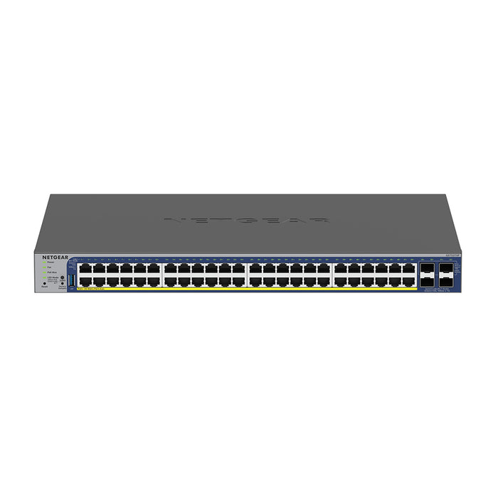 GS752TXP 48-Port Gigabit Ethernet PoE+ Smart Switch w/ optional Remote/Cloud Management and 4 SFP+ Ports (380W) - Garansi 10 Tahun