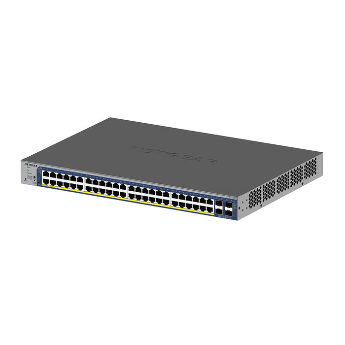 GS752TXP 48-Port Gigabit Ethernet PoE+ Smart Switch w/ optional Remote/Cloud Management and 4 SFP+ Ports (380W) - Garansi 10 Tahun