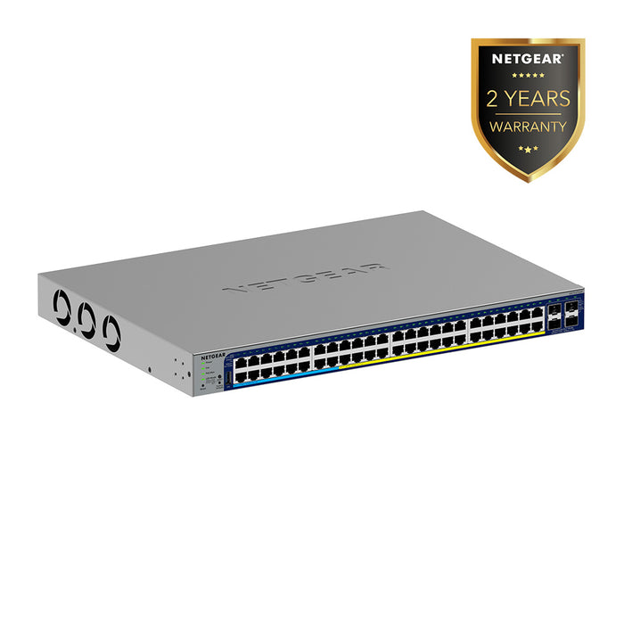 GS752TXUP 48-Port Gigabit PoE+ and PoE++ Smart Switch w/optional Remote/Cloud Management and 4 SFP+ Ports (640W) - Garansi 2 Tahun