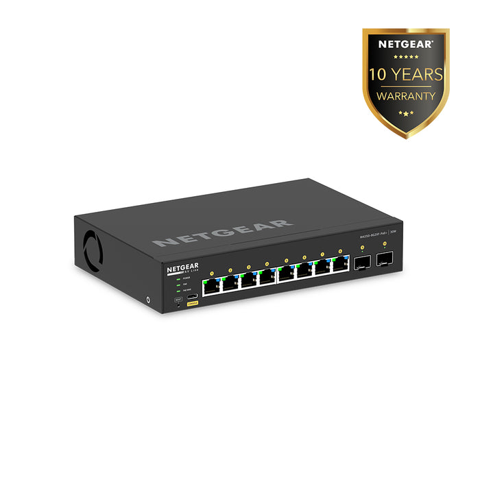 AV Line M4250-8G2XF-PoE+ (GSM4210PX) 8x1G PoE+ 220W and 2xSFP+ Managed Switch - Garansi 10 Tahun