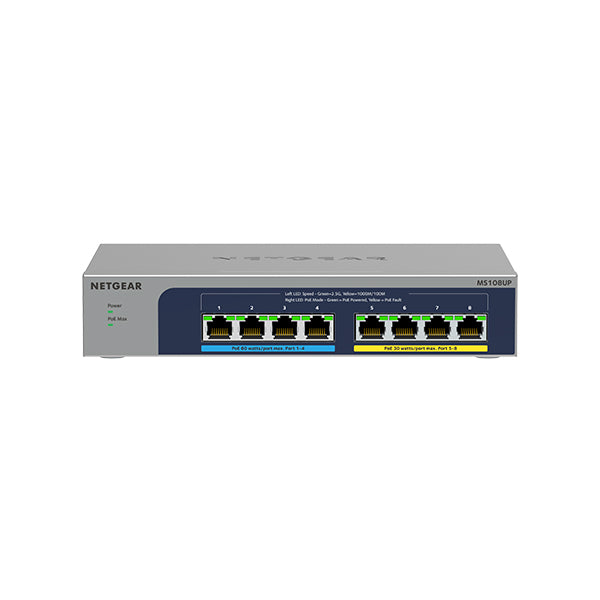 MS108UP 8 Port Multi-Gigabit Ultra60 PoE++ Ethernet Unmanaged Switch - Garansi 10 Tahun