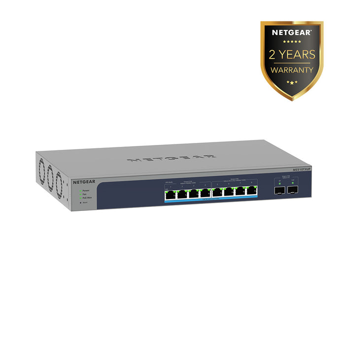 MS510TXUP 8-Port Multi-Gigabit/10G Ethernet Ultra60 PoE++ Smart Switch with 2 SFP+ Ports - Garansi 2 Tahun