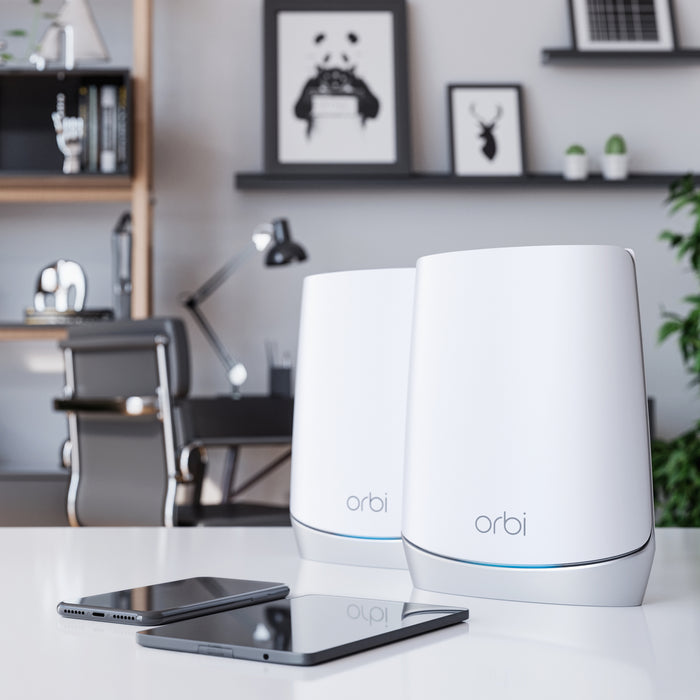 ORBI RBK752 Orbi 750 Series Tri-Band WiFi 6 Mesh System, 4.2Gbps, Router + 1 Satellite AX4200 – Garansi 30 hari (Refurbished)