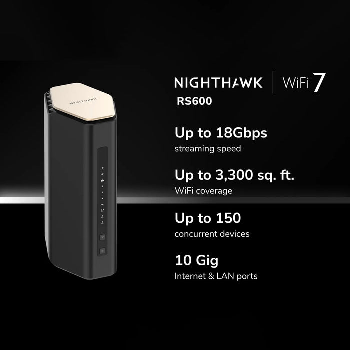 Nighthawk WiFi 7 Router RS600, 18Gbps - Garansi 2 Tahun