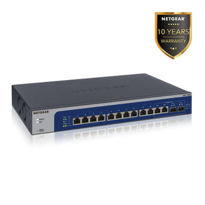 (Pre-Order) XS512EM 12 Port 10G Gigabit/Multi-Gigabit Ethernet Switch with 2SFP+ Combo Ports - Garansi 10 Tahun