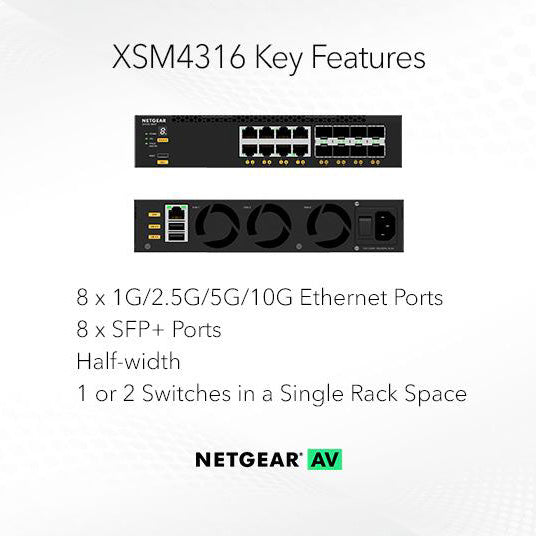 (Pre-Order) AV Line M4350-8X8F Fully Managed Switch (XSM4316) 8x10G/Multi-Gig and 8xSFP+ (XSM4316) Managed Switch- Garansi 2 Tahun