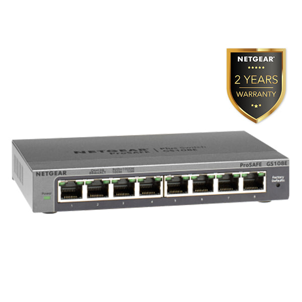 GS108E 8 Port Gigabit Ethernet Smart Managed Plus Switch - Garansi 2 Tahun