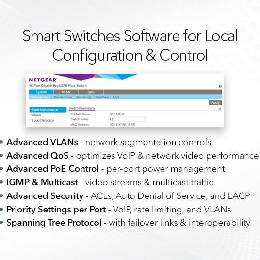 GS108T 8-PORT GIGABIT ETHERNET SMART SWITCH WITH CLOUD MANAGEMENT - Garansi 2 tahun
