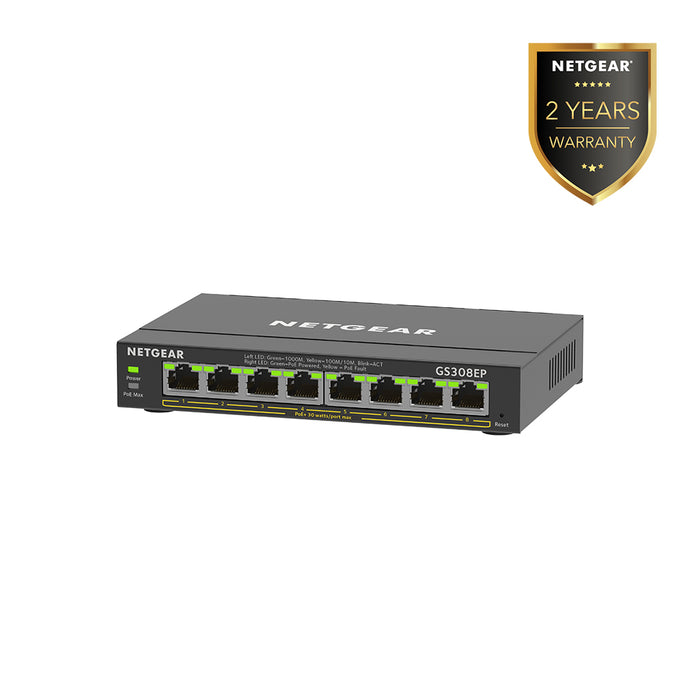 GS308EP 8 Port PoE+ Gigabit Ethernet Plus Switch (62W) - Garansi 2 Tahun