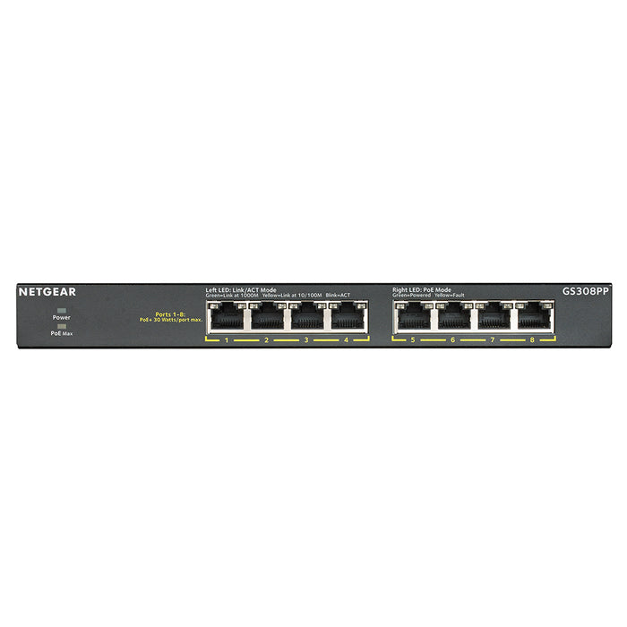 GS308PP 8-Port Gigabit Ethernet SOHO PoE+ Unmanaged Switch (83W) - Garansi 2 Tahun