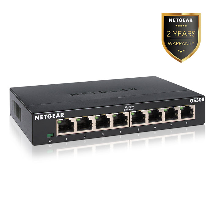 GS308 8 Port Gigabit Ethernet Unmanaged Desktop Switch - Garansi 2 Tahun