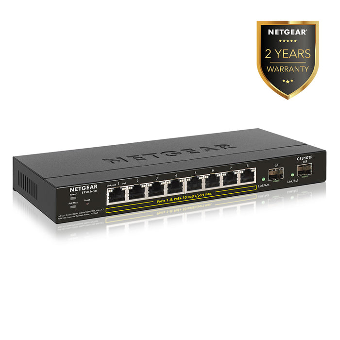 GS310TP 10-PORT GIGABIT ETHERNET POE+ SMART MANAGED PRO SWITCH - Garansi 2 Tahun