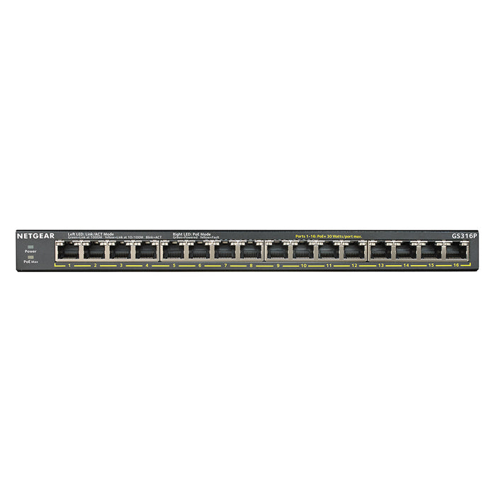 GS316P 16 Port Gigabit Ethernet Unmanaged PoE+ Switch with FlexPoE - Garansi 2 Tahun