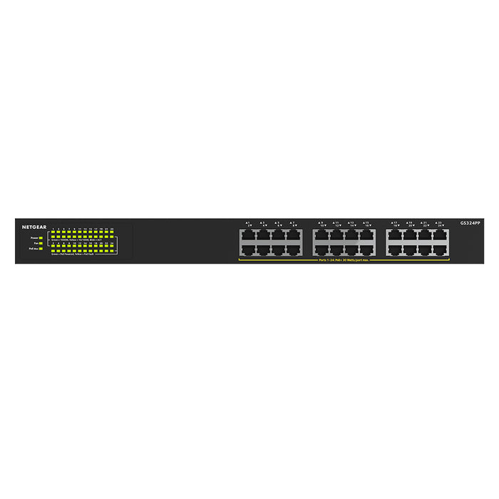 GS324PP 24 Port Gigabit Ethernet High-Power Unmanaged Switch with 24 Ports PoE+ (380W) - Garansi 2 Tahun