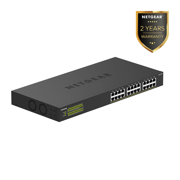 GS324PP 24 Port Gigabit Ethernet High-Power Unmanaged Switch with 24 Ports PoE+ - Garansi 2 Tahun
