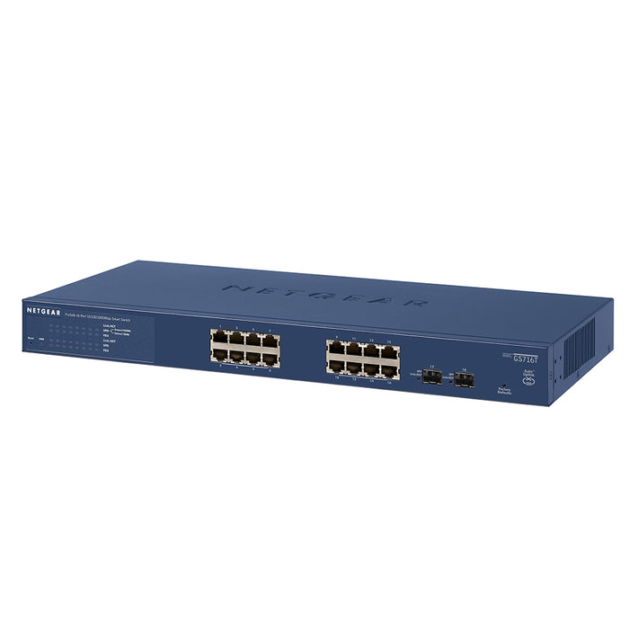 (Pre-Order) GS716T 16 Port Gigabit Ethernet Smart Switch with 2 SFP Ports - Garansi 10 Tahun