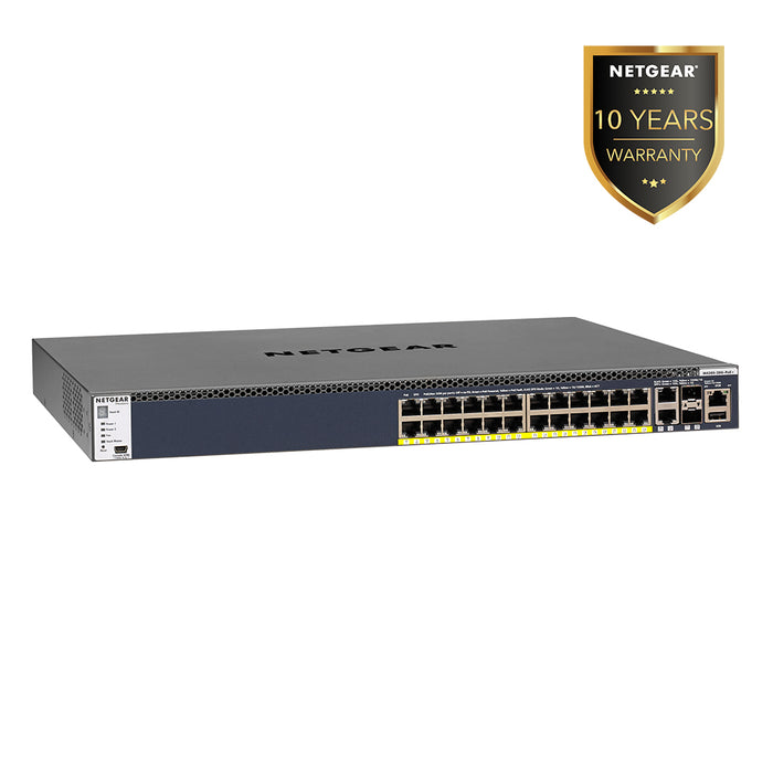 AV Line M4300-28G PoE+ (GSM4328PB) 24x1G PoE+ 630W, 2x10G, 2xSFP+ Managed Switch - Garansi 10 Tahun