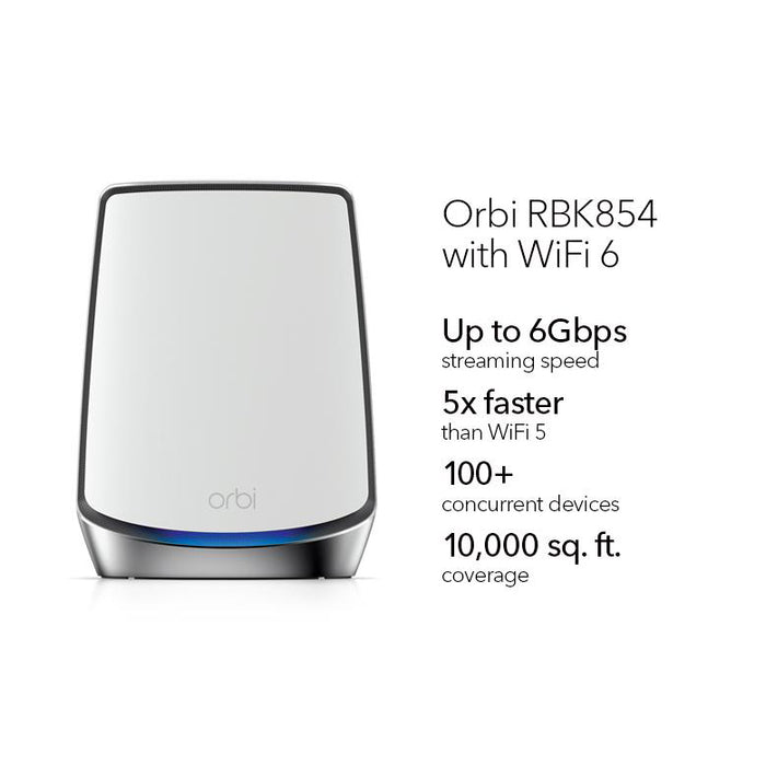 (Pre-Order) Orbi RBK854 Tri Band Mesh WiFi 6 System AX6000 (1 router + 3 satellites) - Garansi 2 tahun