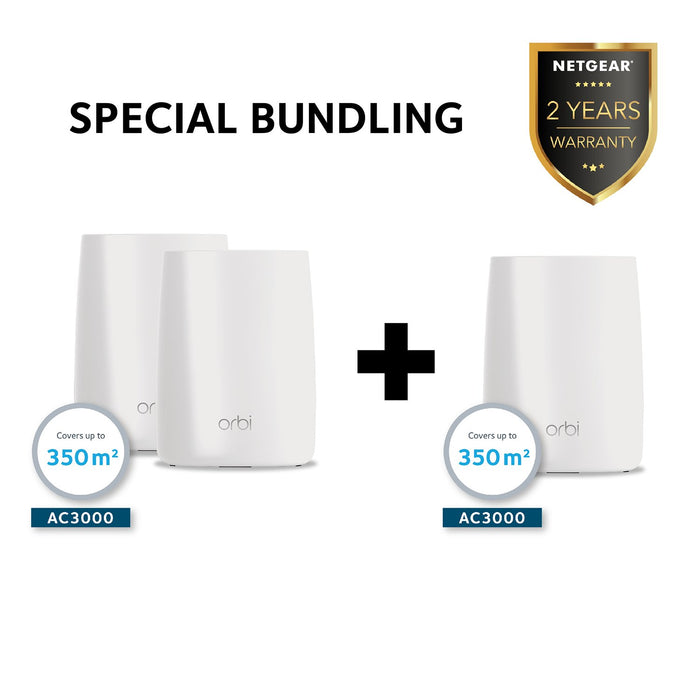 Bundling ORBI RBK50 + ORBI RBS50 Satelit (1 router + 2 satelit) - Garansi 2 Tahun