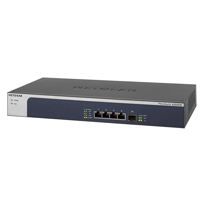 (Pre-Order) XS505M 5 Port 10G Multi Gigabit Ethernet UNMANAGED SWITCH With 1x10G SFP Desktop/Rackmount & Prosafe - Garansi 10 Tahun