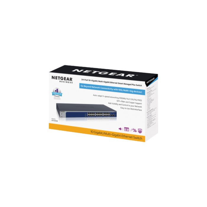 XS724EM 24-Port 10G/Multi-Gigabit Plus Switch with 2 Dedicated SFP+ Ports - Garansi 10 Tahun